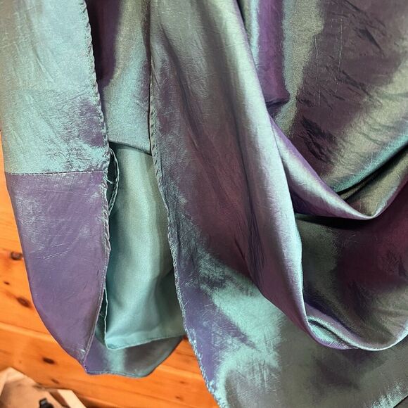 Beaded Green Purple Iridescent Ballgown Dress Formal Prom Sweetheart Maxi 16 - Picture 3 of 7